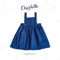 Tablier d'école "Charlotte" marine 